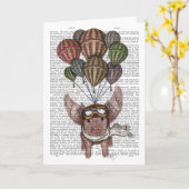 Pig Karte (Gelbe Blume)