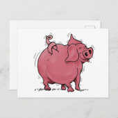 Pig Knot Postkarte (Vorne/Hinten)