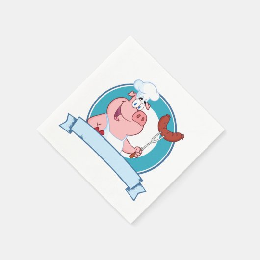 Pig Koch Paper Napkins Serviette (Ecke)