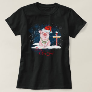Pig Liebt Weihnachten Nordpol T-Shirt
