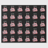 Pig-loo Funny Iglu Pun Dark BG Geschenkpapier (Flach)