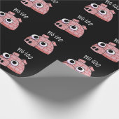 Pig-loo Funny Iglu Pun Dark BG Geschenkpapier (Ecke)