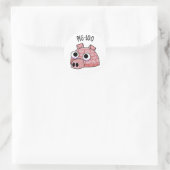 Pig-loo Funny Iglu Pun Runder Aufkleber (Tasche)
