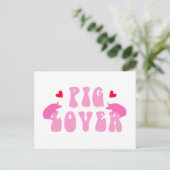 Pig Lover_01 Postkarte (Stehend Vorderseite)