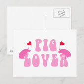 Pig Lover_01 Postkarte (Vorne/Hinten)