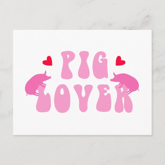 Pig Lover_01 Postkarte (Vorderseite)