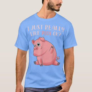 Pig Lover Farmer Farm Animal Cute Piglet Funny Pig T-Shirt