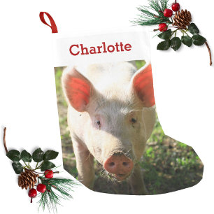 Pig Lover Foto & Name Personalisiert Kleiner Weihnachtsstrumpf