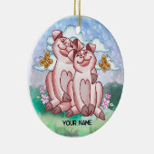 Pig Lovers   Keramik Ornament (Rechts)