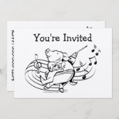 Pig Maestro, du bist eingeladen Karte (Vorne/Hinten)