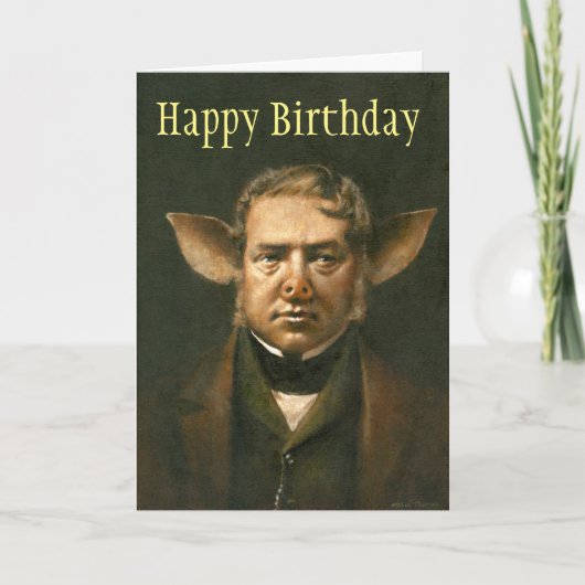 Pig Man Birthday Card Karte (Vorderseite)