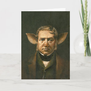 Pig Man Greetings Card Karte