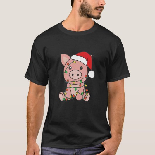 Pig Merry Christmas Winter Pigs Christmas 1 T-Shirt (Vorderseite)