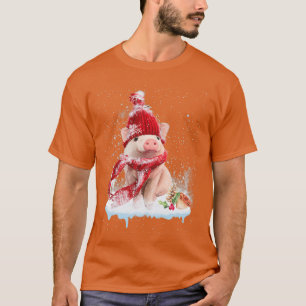 Pig Niedlich Willkommen Frohe Weihnachten T-Shirt
