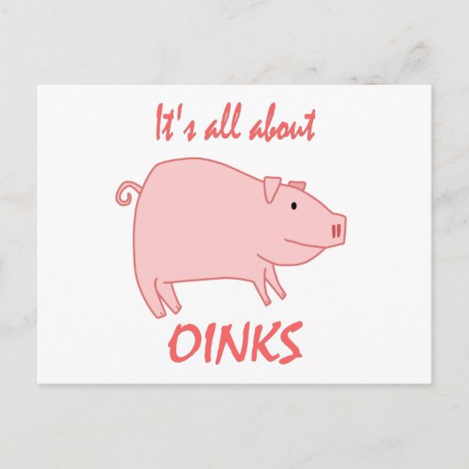 Pig Oinks Postkarte (Vorderseite)
