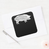 Pig Parts Food GRILLEN Pinoy Adobo Liebhaber Gesch Quadratischer Aufkleber (Umschlag)