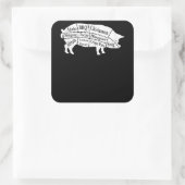 Pig Parts Food GRILLEN Pinoy Adobo Liebhaber Gesch Quadratischer Aufkleber (Tasche)