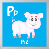 Pig personalisieren ABC: Letter P - Fügen Sie Ihre Poster (Vorne)