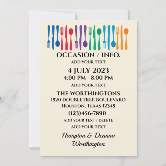 Pig Pickin' Barbecue Einladung (Rückseite)