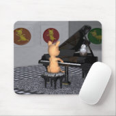 Pig Playing Grand Piano Mousepad (Mit Mouse)