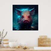 Pig-Poster Poster (Küche)