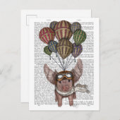 Pig Postkarte (Vorne/Hinten)