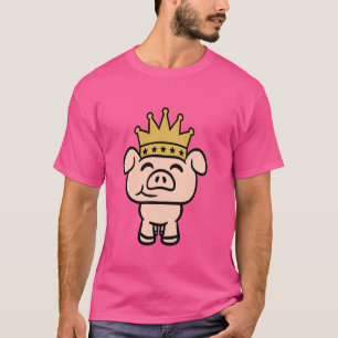 Pig Queen Crown King Princess Niedlich Piggy Pi T-Shirt