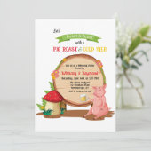 Pig Roast Einladung (Stehend Vorderseite)