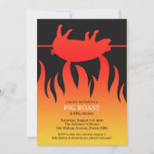 Pig Roast Flame GRILLEN Einladung (Vorderseite)