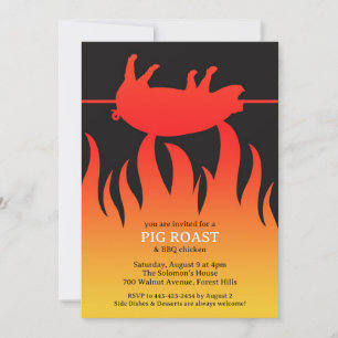 Pig Roast Flame GRILLEN Einladung