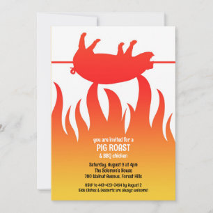 Pig Roast Flame GRILLEN Einladung