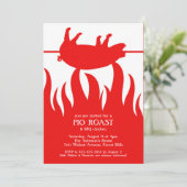 Pig Roast GRILLEN Einladung (Stehend Vorderseite)