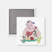 Pig Roast Magnet (Vorderseite/Rückseite)