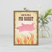Pig Roast Party Einladung (Stehend Vorderseite)