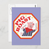 Pig Roast Postkarte (Vorne/Hinten)