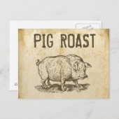 Pig Roast Postkarte (Vorne/Hinten)