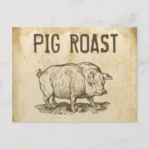Pig Roast Postkarte