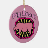 Pig Roast Weihnachtsbaum Keramikornament (Rechts)