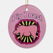 Pig Roast Weihnachtsbaum Keramikornament (Links)