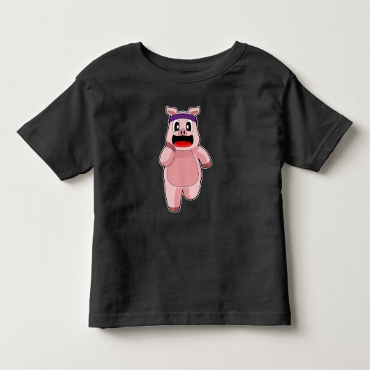Pig Runner beim Sport Kleinkind T-shirt (Vorderseite)