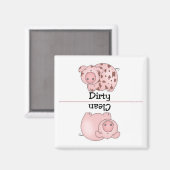 Pig Saubere Geschirrspülmaschine Magnet Square (Vorderseite/Rückseite)