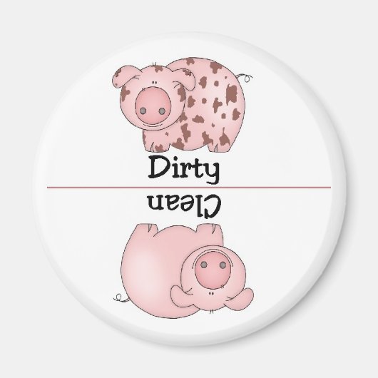 Pig Sauberes Geschirrspüler Magnet (Vorne)