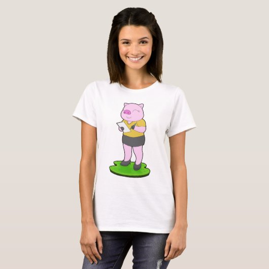 Pig Secretary Note T-Shirt (Vorne ganz)
