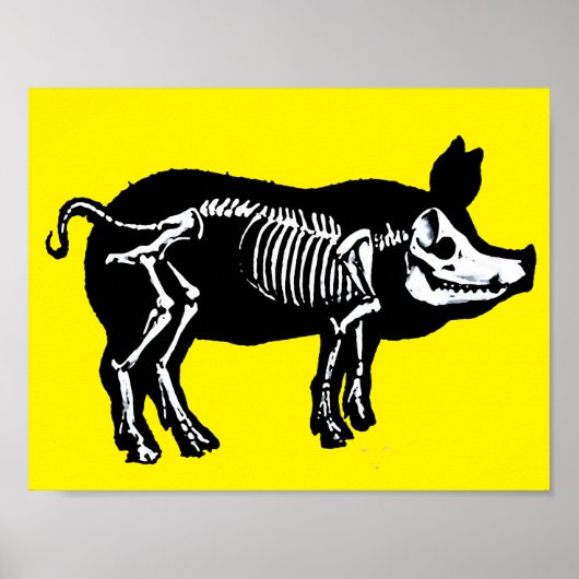 Pig-Skelettplakat Poster (Vorne)