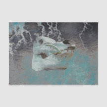 Pig Skull Aquamarin Grau Vintage Textur Decoupage