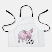 Pig Soccer Player Soccer Schürze (Vorderseite)