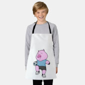 Pig Soccer Player Soccer Schürze (Getragen)