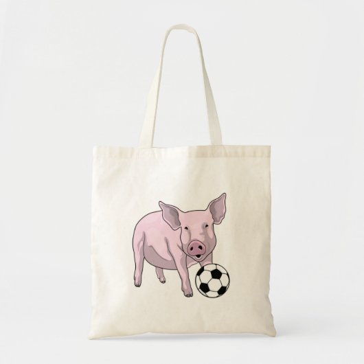 Pig Soccer Player Soccer Tragetasche (Vorne)