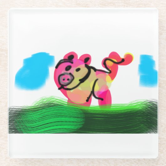 Pig spring  glasuntersetzer (Vorderseite)