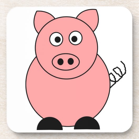 Pig Square Untersetzer (Vorderseite)